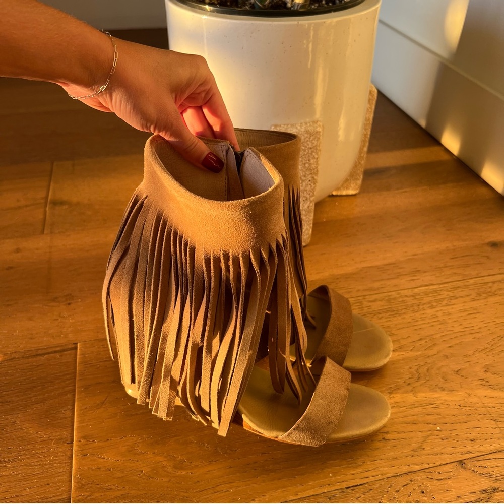 Revolve Fringe Wedges - image 2